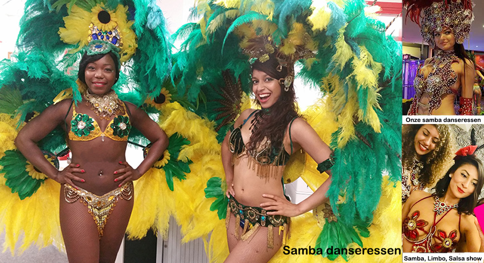 Samba drummers en danseressen