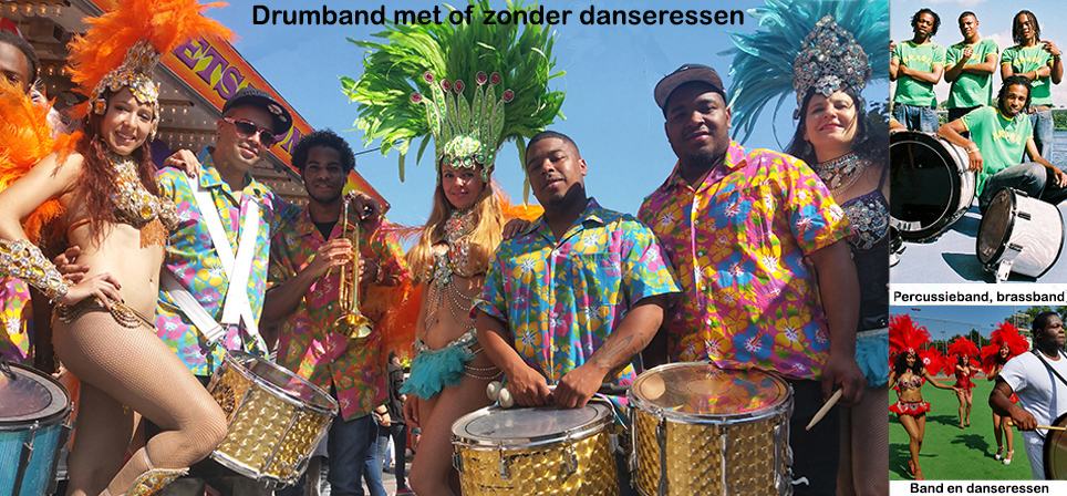 Samba drummers en danseressen